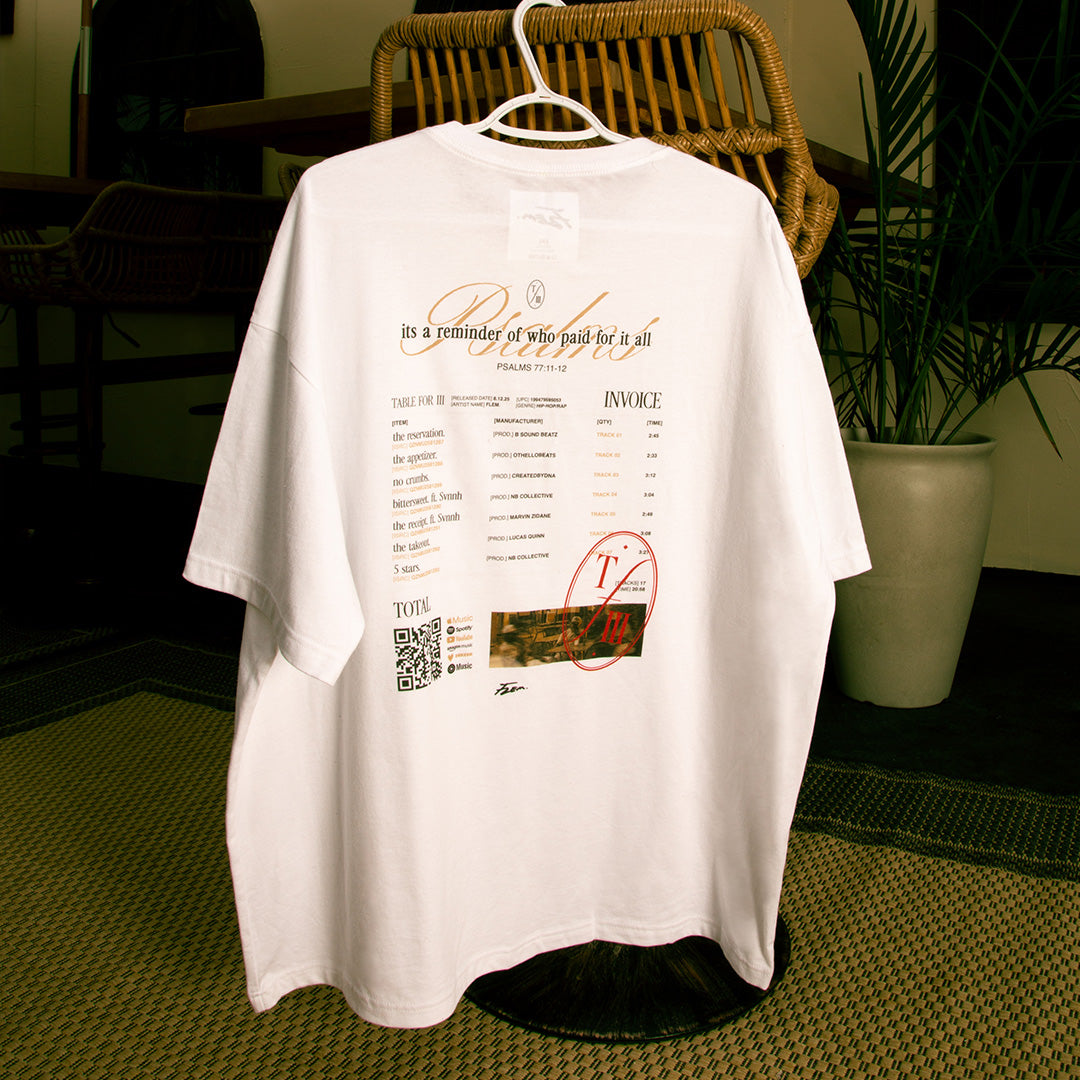 Table for III - The Receipt Boxy Tee