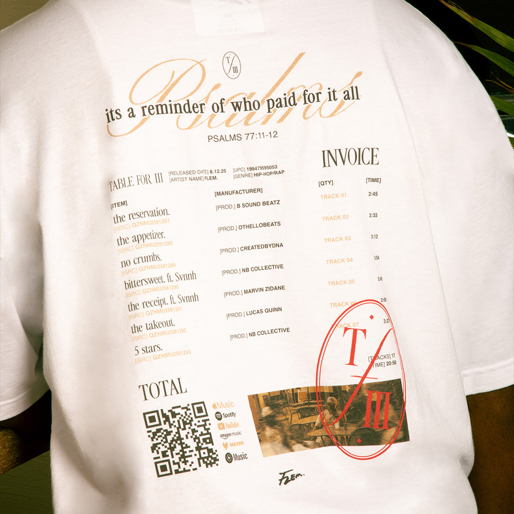 Table for III - The Receipt Boxy Tee